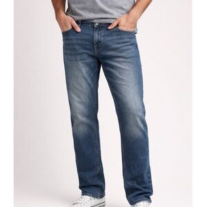 Stitches Denim Men's Jeans with Brown Accent SZ 34" X 32" tapered leg